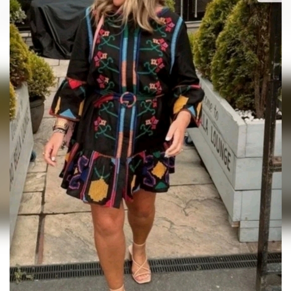 FARM Rio Cross Stitch Minidress - Picture 2 of 3